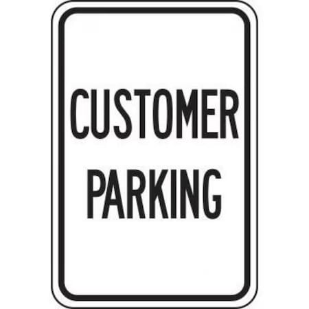 Accuform TRAFFIC SIGN CUSTOMER PARKING 18 X FRP194RA FRP194RA
